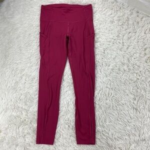 Lululemon Fast & Free 7/8 Tight II *Nulux 25" Violet Red